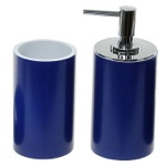 Gedy YU580-05 Blue Fashionable 2 Piece Bathroom Accessory Set